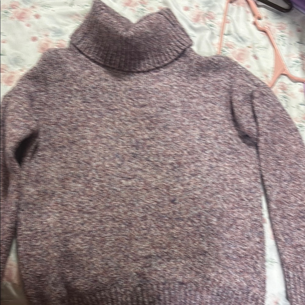 Cozy Purple Turtleneck Sweater